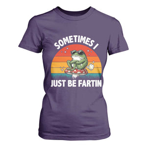 Funny Frog Meme T Shirt For Women Sometimes I Just Be Fartin TS14 Purple Print Your Wear