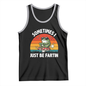 Funny Frog Meme Tank Top Sometimes I Just Be Fartin TS14 Black Athletic Heather Print Your Wear