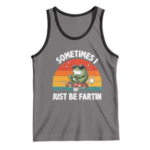 Funny Frog Meme Tank Top Sometimes I Just Be Fartin TS14 Deep Heather Black Print Your Wear