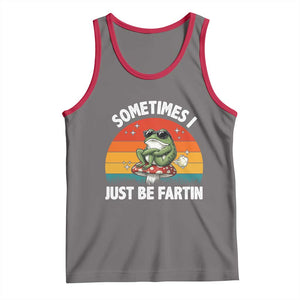 Funny Frog Meme Tank Top Sometimes I Just Be Fartin TS14 Deep Heather Red Print Your Wear