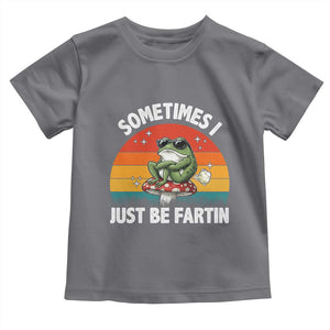 Funny Frog Meme Toddler T Shirt Sometimes I Just Be Fartin TS14 Charcoal Print Your Wear
