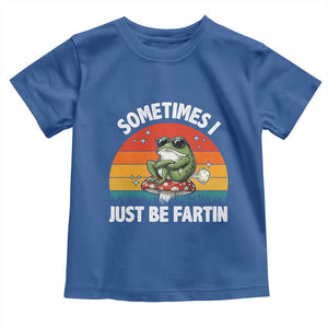 Funny Frog Meme Toddler T Shirt Sometimes I Just Be Fartin TS14 Royal Blue Print Your Wear