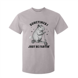 Funny Groundhog Scooter T Shirt For Kid Sometimes I Just Be Fartin TS14 Ice Gray Print Your Wear