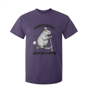 Funny Groundhog Scooter T Shirt For Kid Sometimes I Just Be Fartin TS14 Purple Print Your Wear