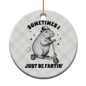 Funny Groundhog Scooter Ceramic Ornament Sometimes I Just Be Fartin TS14 1pc Christmas Plaid Print Your Wear