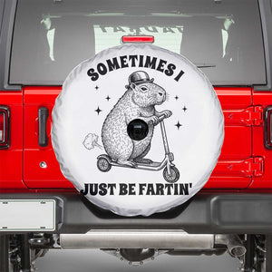 Funny Groundhog Scooter Spare Tire Cover Sometimes I Just Be Fartin TS14 White Print Your Wear