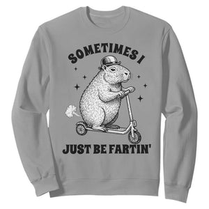 Funny Groundhog Scooter Sweatshirt Sometimes I Just Be Fartin TS14 Sport Gray Print Your Wear