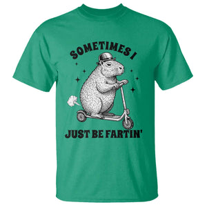Funny Groundhog Scooter T Shirt Sometimes I Just Be Fartin TS14 Irish Green Print Your Wear