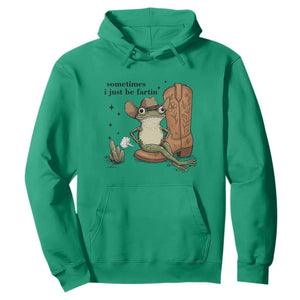Funny Cowboy Frog Hoodie Sometimes I Just Be Fartin - Print Your Wear