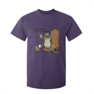 Funny Cowboy Frog T Shirt For Kid Sometimes I Just Be Fartin TS14 Purple Print Your Wear