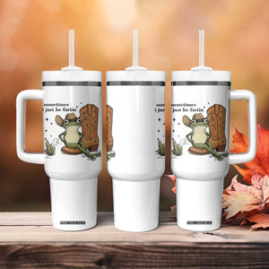 Funny Cowboy Frog Tumbler With Handle Sometimes I Just Be Fartin TS14 Print Your Wear