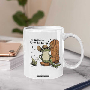 Funny Cowboy Frog Coffee Mug Sometimes I Just Be Fartin TS14 Print Your Wear