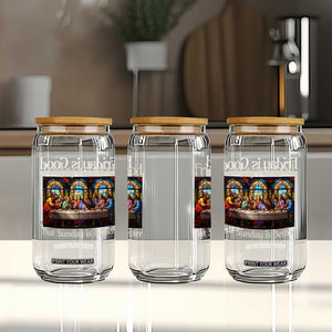 Christian Easter Glass Can Friday is Good Sunday is Better TS14 Print Your Wear