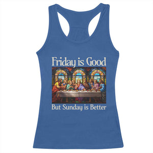 Christian Easter Racerback Tank Top Friday is Good Sunday is Better TS14 Royal Blue Print Your Wear