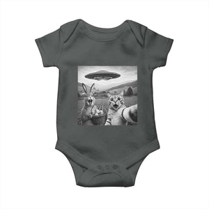 Funny Easter Baby Onesie Christian Cat Selfie Bunny Meme TS14 Dark Heather Print Your Wear