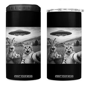 Funny Easter 4 in 1 Can Cooler Tumbler Christian Cat Selfie Bunny Meme TS14 One Size: 16 oz Black Print Your Wear