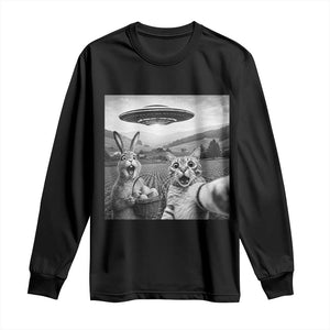 Funny Easter Long Sleeve Shirt Christian Cat Selfie Bunny Meme TS14 Black Print Your Wear