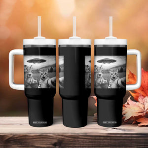 Funny Easter Tumbler With Handle Christian Cat Selfie Bunny Meme TS14 Print Your Wear
