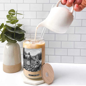 Funny Easter Jesus Glass Can Christian Jesus Bunny Selfie Religious TS14 Print Your Wear