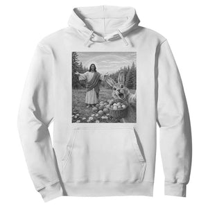 Funny Easter Jesus Hoodie Christian Jesus Bunny Selfie Religious TS14 White Print Your Wear