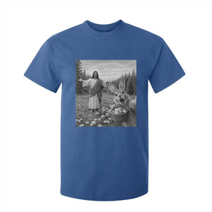 Funny Easter Jesus T Shirt For Kid Christian Jesus Bunny Selfie Religious TS14 Royal Blue Print Your Wear