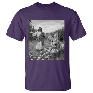 Funny Easter Jesus T Shirt Christian Jesus Bunny Selfie Religious TS14 Purple Print Your Wear