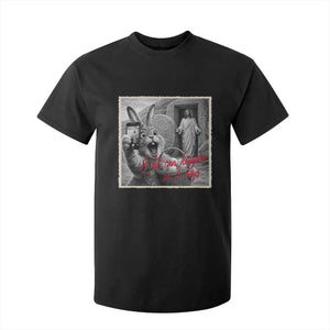 Funny Easter Jesus T Shirt For Kid Christian Jesus Come Back Bunny Selfie TS14 Black Print Your Wear