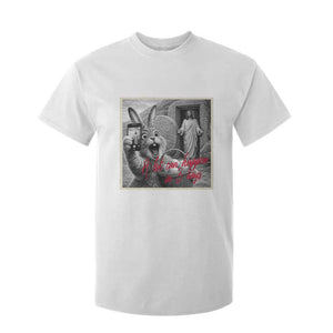 Funny Easter Jesus T Shirt For Kid Christian Jesus Come Back Bunny Selfie TS14 White Print Your Wear