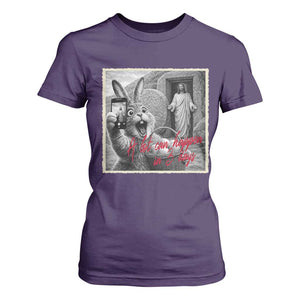Funny Easter Jesus T Shirt For Women Christian Jesus Come Back Bunny Selfie TS14 Purple Print Your Wear