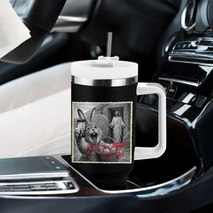 Funny Easter Jesus Tumbler With Handle Christian Jesus Come Back Bunny Selfie TS14 Print Your Wear
