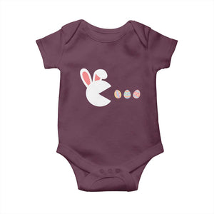 Funny Easter Baby Onesie Bunny Gamer Egg Hunter TS14 Maroon Print Your Wear