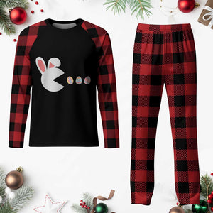 Funny Easter Plaid Pajama Set Bunny Gamer Egg Hunter TS14 Buffalo Plaid Print Your Wear