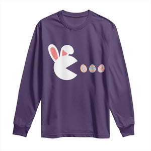 Funny Easter Long Sleeve Shirt Bunny Gamer Egg Hunter TS14 Purple Print Your Wear