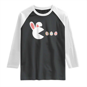 Funny Easter Raglan Shirt Bunny Gamer Egg Hunter TS14 Black White Print Your Wear