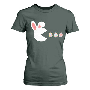 Funny Easter T Shirt For Women Bunny Gamer Egg Hunter TS14 Dark Forest Green Print Your Wear