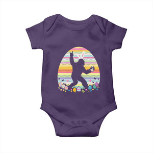 Funny Bigfot Easter Baby Onesie Sasquatch Rock On Rabbit TS14 Purple Print Your Wear