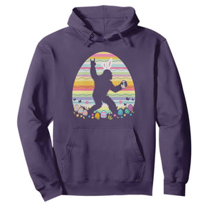 Funny Bigfot Easter Hoodie Sasquatch Rock On Rabbit TS14 Purple Print Your Wear