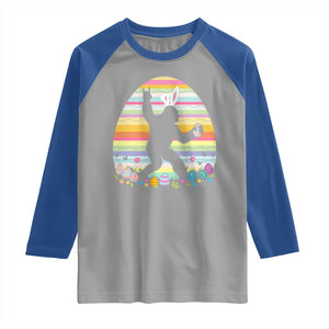 Funny Bigfot Easter Raglan Shirt Sasquatch Rock On Rabbit TS14 Sport Gray Royal Print Your Wear