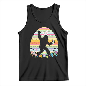 Funny Bigfot Easter Tank Top Sasquatch Rock On Rabbit TS14 Black Print Your Wear