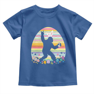 Funny Bigfot Easter Toddler T Shirt Sasquatch Rock On Rabbit TS14 Royal Blue Print Your Wear