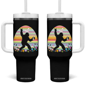 Funny Bigfot Easter Tumbler With Handle Sasquatch Rock On Rabbit TS14 One Size: 40 oz Black Print Your Wear