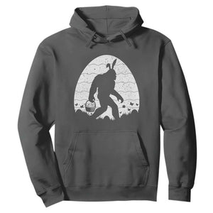 Funny Bigfot Easter Hoodie Sasquatch Rabbit Night Stroll Moon Egg TS14 Dark Heather Print Your Wear