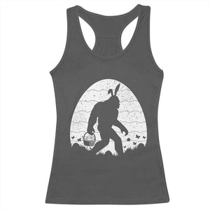 Funny Bigfot Easter Racerback Tank Top Sasquatch Rabbit Night Stroll Moon Egg TS14 Dark Heather Print Your Wear