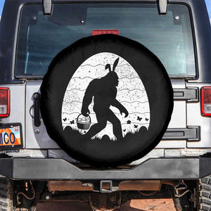 Funny Bigfot Easter Spare Tire Cover Sasquatch Rabbit Night Stroll Moon Egg TS14 No hole Black Print Your Wear