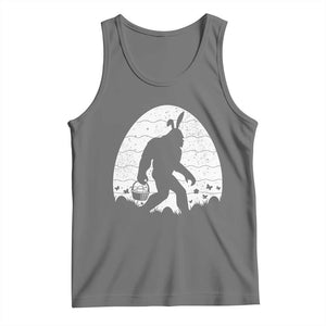 Funny Bigfot Easter Tank Top Sasquatch Rabbit Night Stroll Moon Egg TS14 Black Heather Print Your Wear