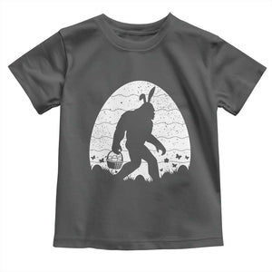 Funny Bigfot Easter Toddler T Shirt Sasquatch Rabbit Night Stroll Moon Egg TS14 Dark Heather Print Your Wear
