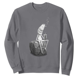 Marcus The Worm Diet Coke Sweatshirt Funny Drinking and Smoking Meme TS14 Charcoal Print Your Wear