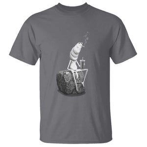 Marcus The Worm Drinking Iced Coffee Meme T Shirt TS14 Charcoal Print Your Wear