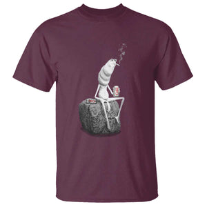 Marcus The Worm Diet Coke T Shirt Funny Drinking and Smoking Meme TS14 Maroon Print Your Wear