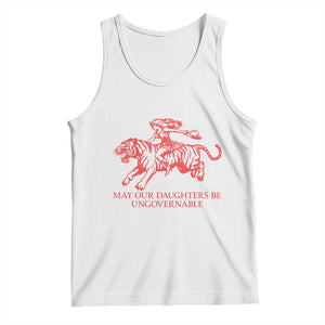 May Our Daughters Be Ungovernable Tank Top Vintage Cowgirl Hell Cat Women Empowerment TS14 White Print Your Wear